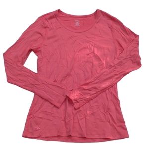 WoolX Womens Shirt 100% Merino Wool Long Sleeve Crew Neck Coral Base Layer Large